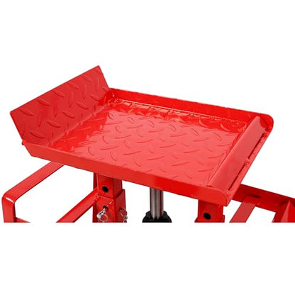 2 Pack Hydraulic Car Ramps with Pedal Auto Car Truck Service Ramps Lifts Low Profile Car Lift Service Ramps Truck Trailer Garage,Height Hydraulic Vehicle Ramps 5 T 10000 LBS (Red) - color: Red
