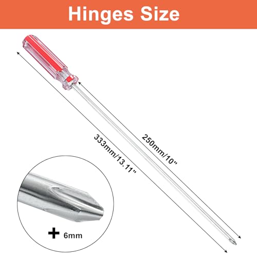 Piutouyar 10 Inch Phillips Screwdriver, #2 Magnetic Tip Screwdrivers | Extra Long Chrome-vanadium Steel Shaft , Cross Head Screwdriver, Long Screwdriver for Repair Home Improvement - size: 10 Inch #2