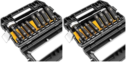DeWalt Impact Socket Set 1/2 Drive, 10 Piece 1/4" to 1/2" Impact Socket Adapter Set (DW22812) One Size(Pack of 12) - size: One Size (Pack of 2)