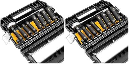 DeWalt Impact Socket Set 1/2 Drive, 10 Piece 1/4" to 1/2" Impact Socket Adapter Set (DW22812) One Size(Pack of 12) - size: One Size (Pack of 2)