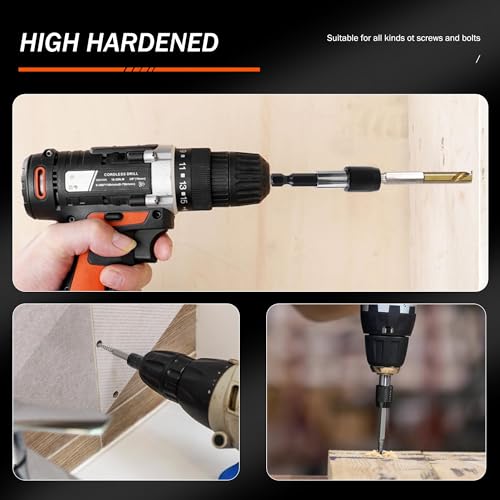 14PCS Spiral Screw Extractor Set with Tungsten Carbide Tip Scriber Pen, Left Hand Drill Bits Set 6542/4341 HSS Steel Cobalt with 1/4'' Adapter, Removing Stripped Screws Bolts - size: Upgarded Kit-14PCS with Tungsten Pen
