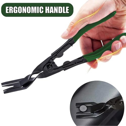 1PCS Car Clip Pliers Tool, Panel Clip Pliers Set Fastener Remover, Auto Retainer Clip Trim Rivet Removal Tool, Auto Door Car Upholstery Trim Clip Removal Tool (Green) - color: Green
