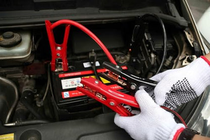 4 Gauge 20 ft Jumper Cables, Heavy Duty Battery Booster Cable Set with Alligator Clamps, Carry Bag, Safety Gloves and Wire Brush for Cars, Trucks and SUVs