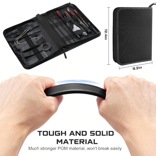 330pcs Car Trim Removal Tool Set - Auto Upholstery Pry Kit with Clip Pliers, 120 Retainer Clips, Stereo Keys, Hooks. POM Plastic Dashboard Door Panel Fastener Remover (330Pcs-BLACK) - style: 330Pcs-BLACK