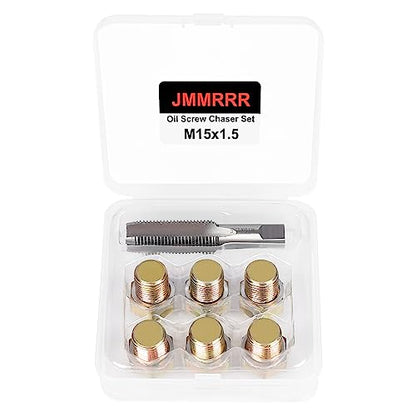 Oil Drain Plug Tap Thread Repair M15 x 1.5MM Oil Pan Screws Rethread | Oil Drain Plug Thread Repair Tool Kit Oil Pan Screws Rethread Tool - size: M15 X 1.5MM