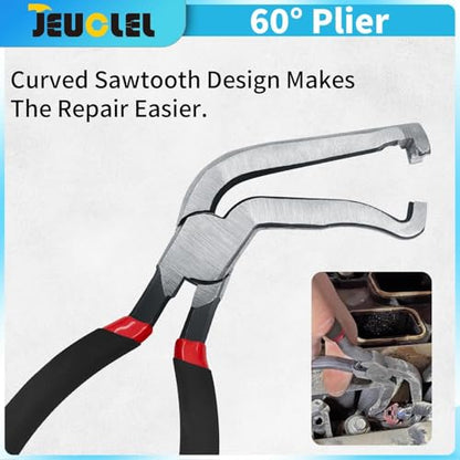 3PCS Electrical Disconnect Pliers, Electrical Connector Separator | Auto Pliers, Hose Clam, Terminal Removal, Fuel Line Disconnect, Connector Removal Tool‌, ‌Electrical Plug Pliers‌ Tool‌ Kit - size: 3Pcs（Black）