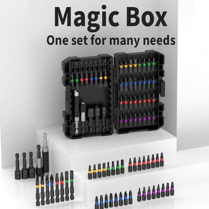 NAWIN Impact Driver Bit Set,45 Piece Screwdriver Bit Set,Impact Tough Screwdriving Bit Set (Black) - style: 45-Pc. Set
