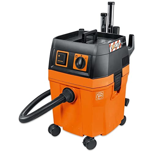 Fein Turbo II HEPA Set Wet/Dry Dust Extractor - 8.5-Gallon Capacity, 151 CFM Suction, Anti-Static System, Quiet 66 dB Operation, Includes HEPA Filter and Accessories - 92036060990 - size: 8.5 Gallon Capacity, style: Turbo 2 HEPA Set