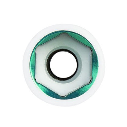 Steelman 22mm Sleeved Socket, Wheel and Lug Nut Protector Polyethylene Sleeve and Insert, Non-Marring, Long, 6-Point, 1/2-inch Drive
