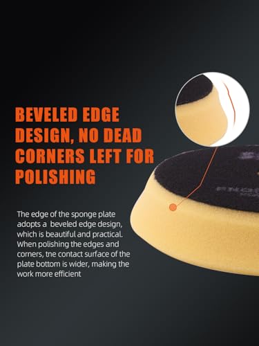 Buffing Polishing Pads, SPTA 3 Inch 80mm Body Repair Polishing Pad Set Made for 3 Inch Backing Plate, 6 Pcs Buffing Pads with Sponge, Wool and Micro-Fiber Pad Set (5 Inch (125mm) Sets) - size: 5 Inch (125mm) Sets