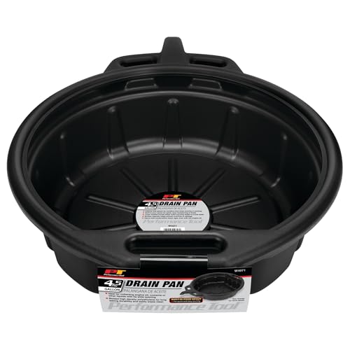 Performance Tool W4071 Black Oil Drain Pan (4.5 gallon) - style: 4.5 Gallon Plastic Oil Drain Pan