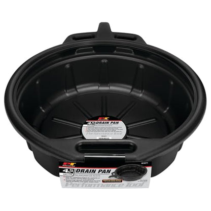 Performance Tool W4071 Black Oil Drain Pan (4.5 gallon) - style: 4.5 Gallon Plastic Oil Drain Pan