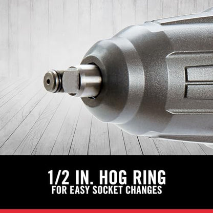 PORTER-CABLE Impact Wrench, 450 lbs of Torque, 1/2 Inch Hog Ring, 7.5-Amp, Corded (PCE211)