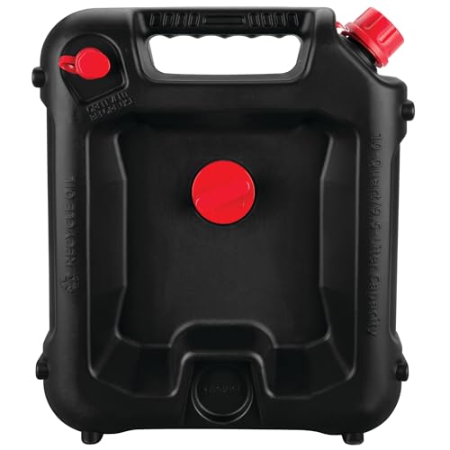 Performance Tool W4076 10-Quart Oil Drain Container, Deep Drain Well, Integrated Handle, Sealing Rubber Gaskets, Black - style: 10 Quart Drain Pan
