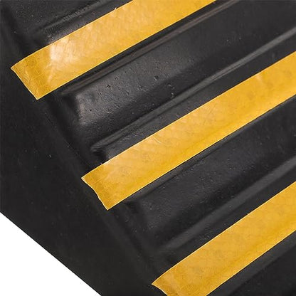 Happyyami Car Automotive Wheel -skid Blocks Oil Changing Ramps Tyre Saver Stoppers Vehicle Wheel Chocks Wheel Chocks for Travel Trailers Chock Block for Truck Heavy Wheel Rubber Tire