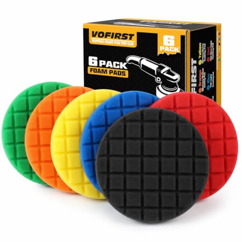 8 PCS 5.5 Inch Buffing Pads, Polishing Pad Kit with Foam Sponge Pad and Wool Buffing Pad for Car Buffer Polisher, Cutting, Compounding and Waxing - size: 5.5 - Inch