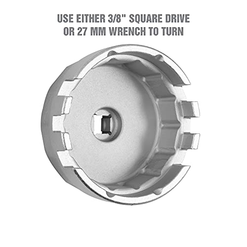 OEMTOOLS 87130 64MM Toyota & Lexus Oil Filter Wrench with 14 Flutes, 64MM Cap Wrench, Oil Change Tool - size: 64 mm/14 Flute