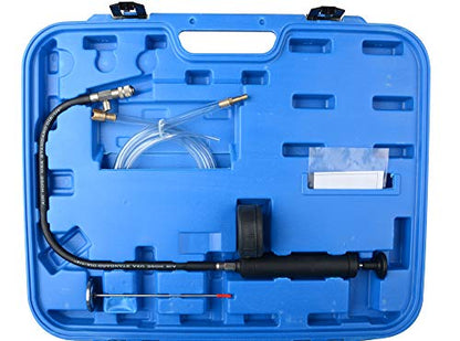 DAYUAN 28Pcs Universal Radiator Pressure Tester Kit Coolant Pressure Tester | Coolant Vacuum Refill Kit，Leak Detection for Cooling Systems，0-35 PSI Test Range，Detects Engine Leaks，Fits Most Vehicles - color: Blue
