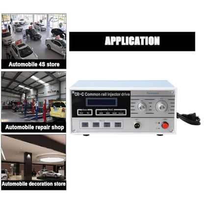 Common Rail Injector Tester CR-C Rail Injector Drive Fuel Injector Tester | CR Fuel Injector Cleaner Kit, Common Rail piezoelectric Injector Testers Car Fuel Injector Tester with 4 Test Range