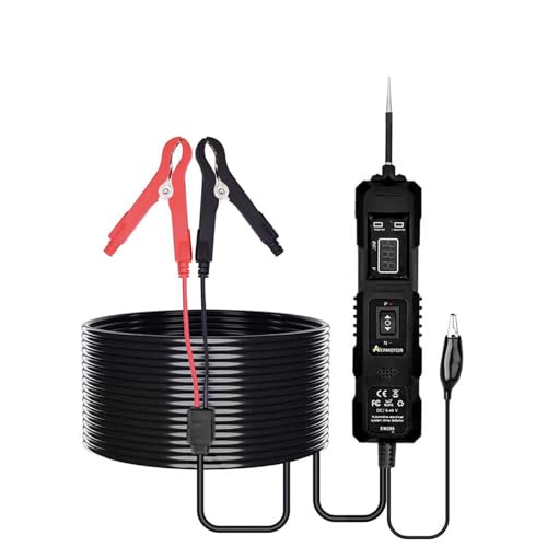 6V-48V DC Car Power Circuit Probe Tester with Dual LED Lights | Electric Circuit Tester Automotive,Fuse & Voltage Tester,Electrical Automotive Digital Display Short Finder with 4.5M Cable