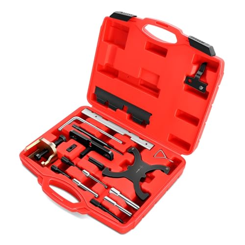 DNA Motoring Professional Timing Tool Kit for Ford B-MAX/Mondeo/Transit & Volvo V60/S80-45# Carbon Steel Camshaft Locking 16pcs Set with Flywheel Pin Tools & Storage Case, TOOLS-00760 - style: Timing Tool Kit for B-MAX