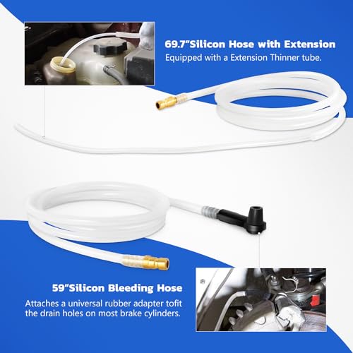 DNA MOTORING 3L Brake Bleeder cacuum Pump Kit, 2L Universal One Person Vacuum Brake Oil Extractor with Adapters and 1L Refilling Bottle for Most Standraiabs Braking Systems, TOOLS-00345