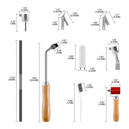 1600W 110V Hot Air Welder Heating Gun, TPO PVC Vinyl Welding Kit with Welding Speed Nozzle Roller Rod Carry Case, 40-600℃ Adjustable Temperature, Handheld Hot Air Torch Plastic Welding Gun - color: 1600w-(w/Case+extra 2 Accessories)