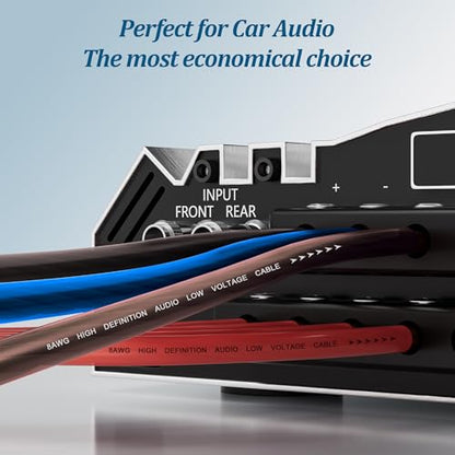 8 Gauge Wire 35FT, Primary Automotive Amplifier Power/Ground Wire, Car Battery Cable, Car Audio Amplifier, Car Fuse, 8AWG Copper Clad Aluminum CCA, Translucent Brown Cable with 10 Heat Shrink Tubing - color: Brown, size: 35FT