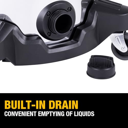 DEWALT DXV08S 8 Gallon 4 Peak HP Shop Vacuum Wet and Dry with Blower | Heavy Duty Shop Vac, 10ft Cord, 7ft x 1-7/8" Hose, 9 Accessories, Stainless Steel Tank, for Jobsite, Workbench and Garage