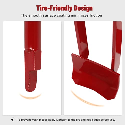 Manual Tire Changer for 8"-16" Tires, Portable Hand Bead Breaker Tool | Heavy-duty steel construction with a stable X-base for secure tire mounting and easy operation