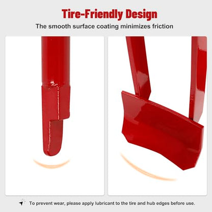 Manual Tire Changer for 8"-16" Tires, Portable Hand Bead Breaker Tool | Heavy-duty steel construction with a stable X-base for secure tire mounting and easy operation
