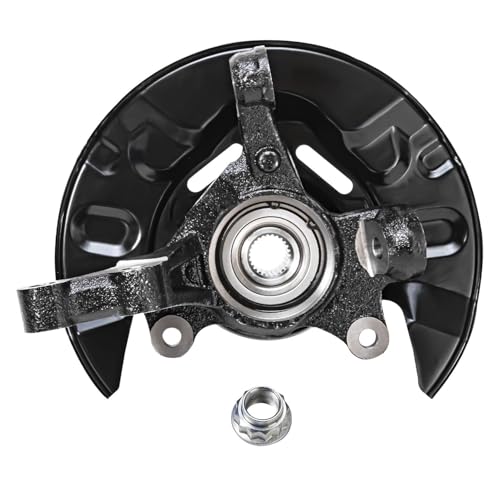 Detroit Axle - FWD 4pc Steering Knuckles Kit for 03-08 Toyota Matrix, 2 Front Steering Knuckles & Wheel Bearing Hubs 2 Rear Wheel Bearing and Hubs 2003 2004 2005 2006 2007 2008 Replacement - size: 4UW50480/Kit