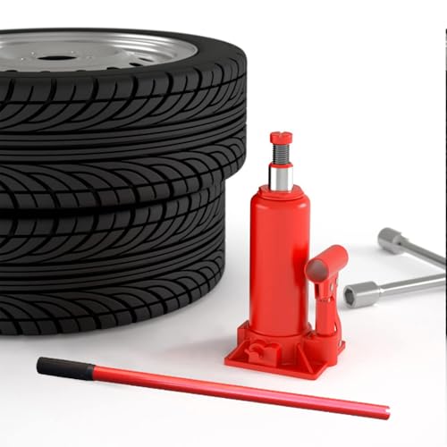 Jack Handle,Floor Jack Hydraulic Bottle Big Red Vertical Car Handle Replacement, Bottle Jack Handle with Handle Sleeve（Red，20t-32t） - size: 20t-32t