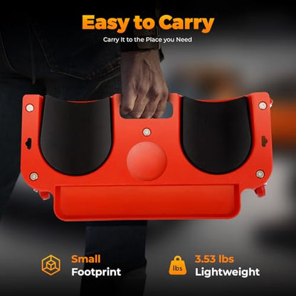 Rolling Knee Pad with Wheels & Tool Tray - Heavy Duty 220lb Kneeling Stool for Flooring, Gardening, Construction - Ergonomic Knee Cushion Mat, Movable Knee Dolly