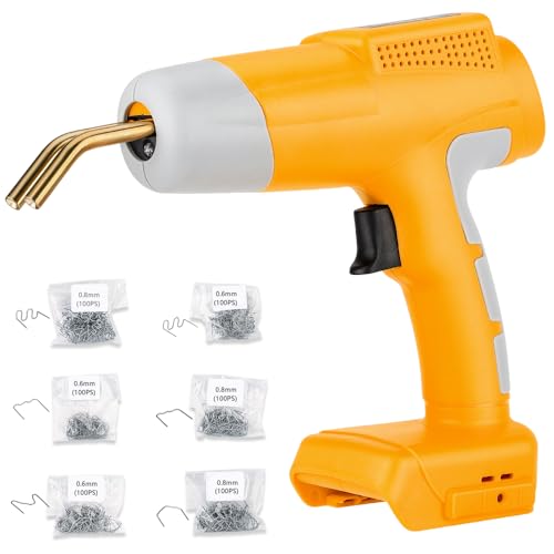Choerinton Plastic Welder Compatible with Dewalt 20V Max Battery, with 600PCS Staples, Pure Copper Transformer, Rapid Heating, Plastic Welding Kit for Car Bumper, Dashboard & Repair(No Battery) - color: For Dewalt Battery