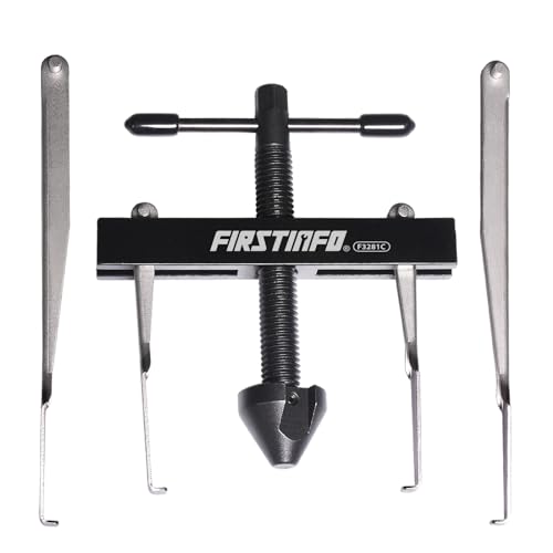 FIRSTINFO Crankshaft Camshaft Seal Puller with 2 Pairs of Hooks | Fits 27-80 mm / 1-3.1" oil seals removal • 4.6 in x2 + 2.87 in x2 hooks • Hook-tip engagement • Made in Taiwan - size: Removal Puller Kit