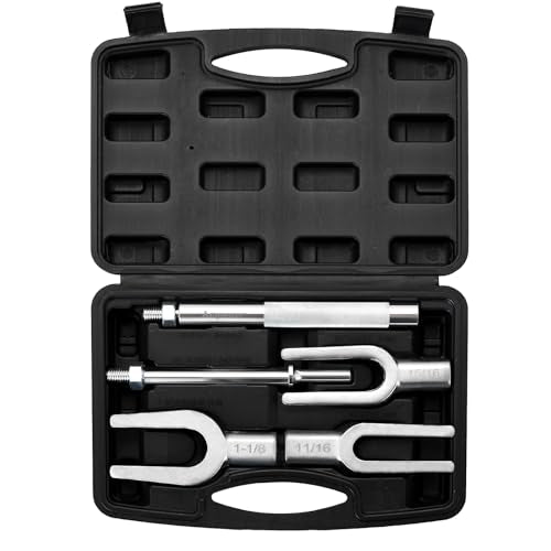 Pickle Fork Ball Joint Separator Set | 5PCS Pickle Fork Tool Set,Ball Joint Tie Rod Pitman Arm Removal Tool,Fork Type Separator Kit for Cars and Light Trucks(Black) - color: Black