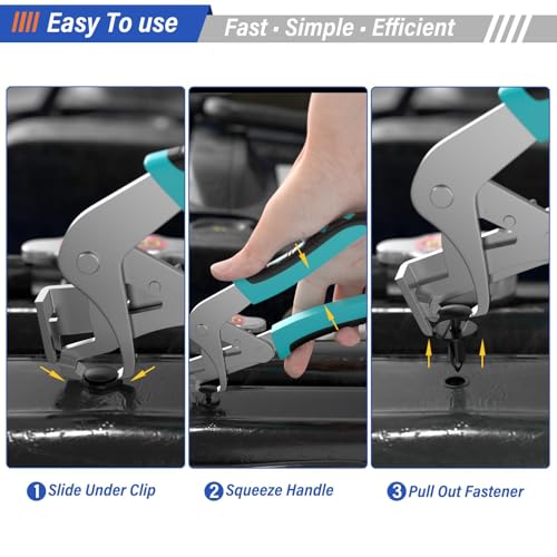 Burmong 4 Pieces Automotive Electrical Disconnect Pliers, Disassembly Tools, Auto Electrical Disconnect Pliers Set, Clip Removal Tool, Car Clip Removal Tool