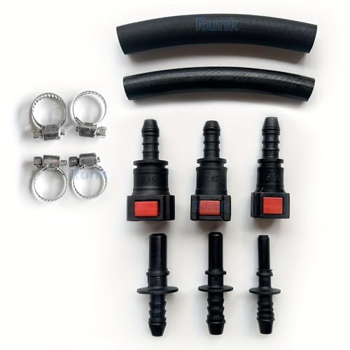 Fuel Pressure Gauge Tester Kit with Quick Connected Hose, 0-100 PSI Fuel Pressure Tester Tool with 6.30 7.89 9.49 Fuel Line Fittings