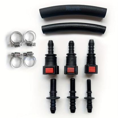 Fuel Pressure Gauge Tester Kit with Quick Connected Hose, 0-100 PSI Fuel Pressure Tester Tool with 6.30 7.89 9.49 Fuel Line Fittings