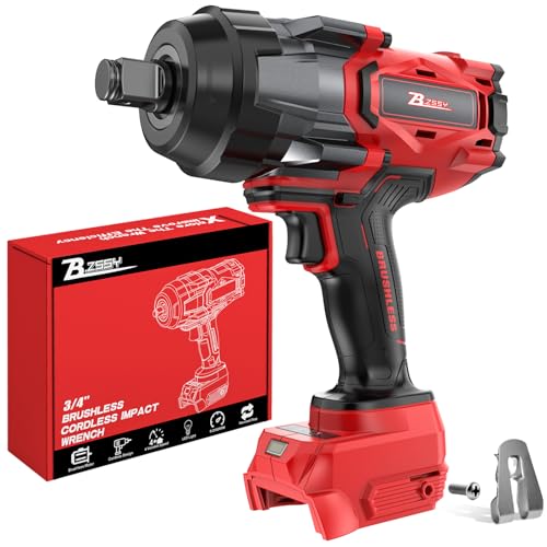 Cordless Impact Wrench Compatible with Milwaukee 18V Battery, 3/4'' 2000FT-LBS 2700N.m High Torque Impact Driver, Brushless Impact Gun w/ 4 Speed Modes & LED Light for Car, Home, Outdoor - size: 3/4" Compatible with Milwaukee 2700N