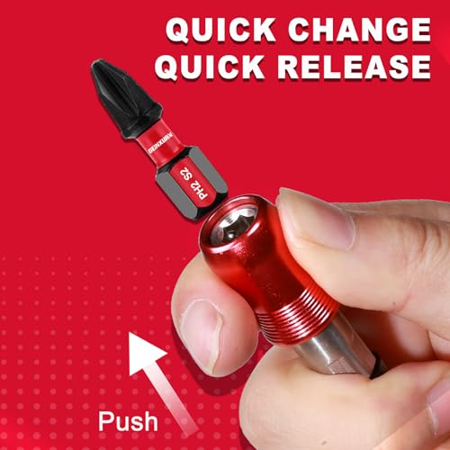 Geinxurn Flexible drill bit Extension Screwdriver Bit Holders, 1PACK 12Inches Flex Shaft Extension Socket Drill Bit Holder Hex Shank Quick-Change Drill Bit Guide with 10PC Screwdriver Bits - style: GBH0300FS-011