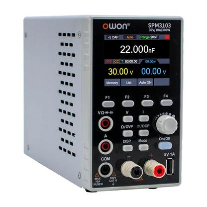 OWON SPM Series 1 CH DC Power Supply + Multimeter Function (SPM3051-30V/5A 150W,4 1/2 Digits,10mV/1mA) - style: SPM3051-30V/5A 150W,4 1/2 digits,10mV/1mA