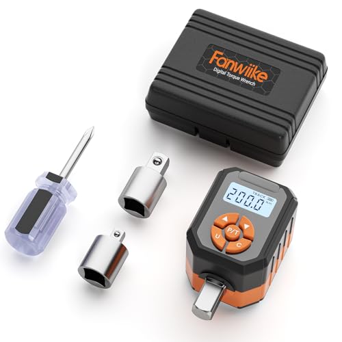 1/2" Digital Torque Wrench Adapter Set, 7.3-147.5 Ft.lb/10-200 N.m Electronic Torque Adapter with Buzzer & LED Indicator for Automotive Motocycle Car Repair
