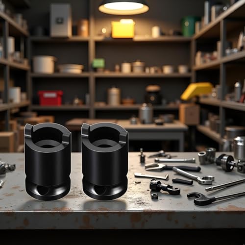 2Pcs Black Angle Grinder Socket Wrench Forged Socket Pressure Pistol Grip Air Angle Die Grinder Accessories Socket for Ratchet Wrenches Socket Polisher Plate Removal Angle Grinder Tool