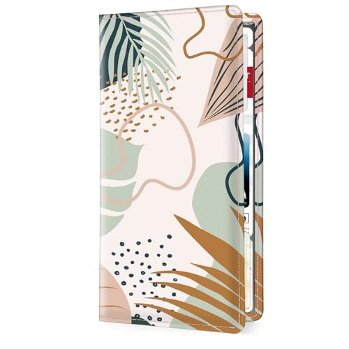 Car Registration and Insurance Holder，Colour Patterns Men Women Car License Document Registration and Insurance Card Holder - color: Abstract Flora