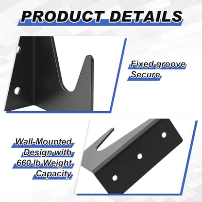 4 Pcs Floor Jack Stand Wall Mount Organizer Brackets Low Profile Car Hydraulic Trolley Jack Stands Holder Storage Rack Garage Tool Hangers Tower Trailer Accessories