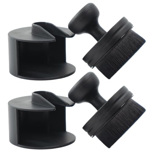 VIKING Tire Shine Applicator Brushes, Automotive Tire Dressing Applicator Brush, Storage Stand Included for Tire Detailing and Car Wash Kit, Black, 2.3 Inch Diameter, 2 Pack - style: 2 Pack