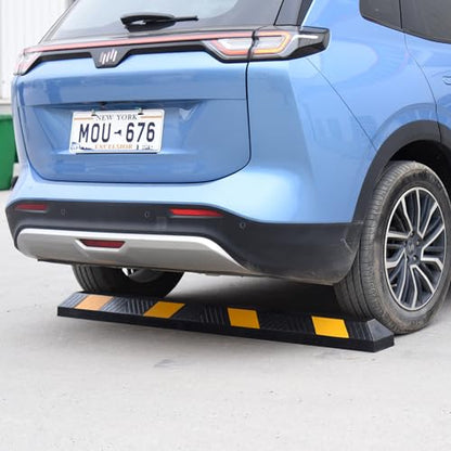 72" Heavy-Duty Rubber Parking Curb, Installation Kits Included 6-Foot Wheel Stopper for Garage, Driveway & Parking Lot Vehicles Truck Driveway Protect Cars Vans Trucks Pumpers (72" - 2Pack) - size: 72" - 2Pack