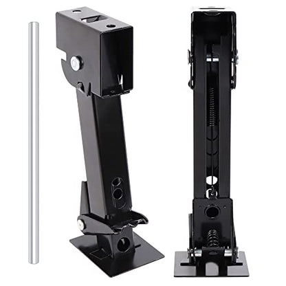 Telescoping Trailer Stabilizer Jacks 2 Pcs, 11.8"-17.7" Folding Trailer Stabilizer Stands, Supports up 1000lbs Each, 11.8" Long Bar/Crack Included - size: 11.8"-17.7"